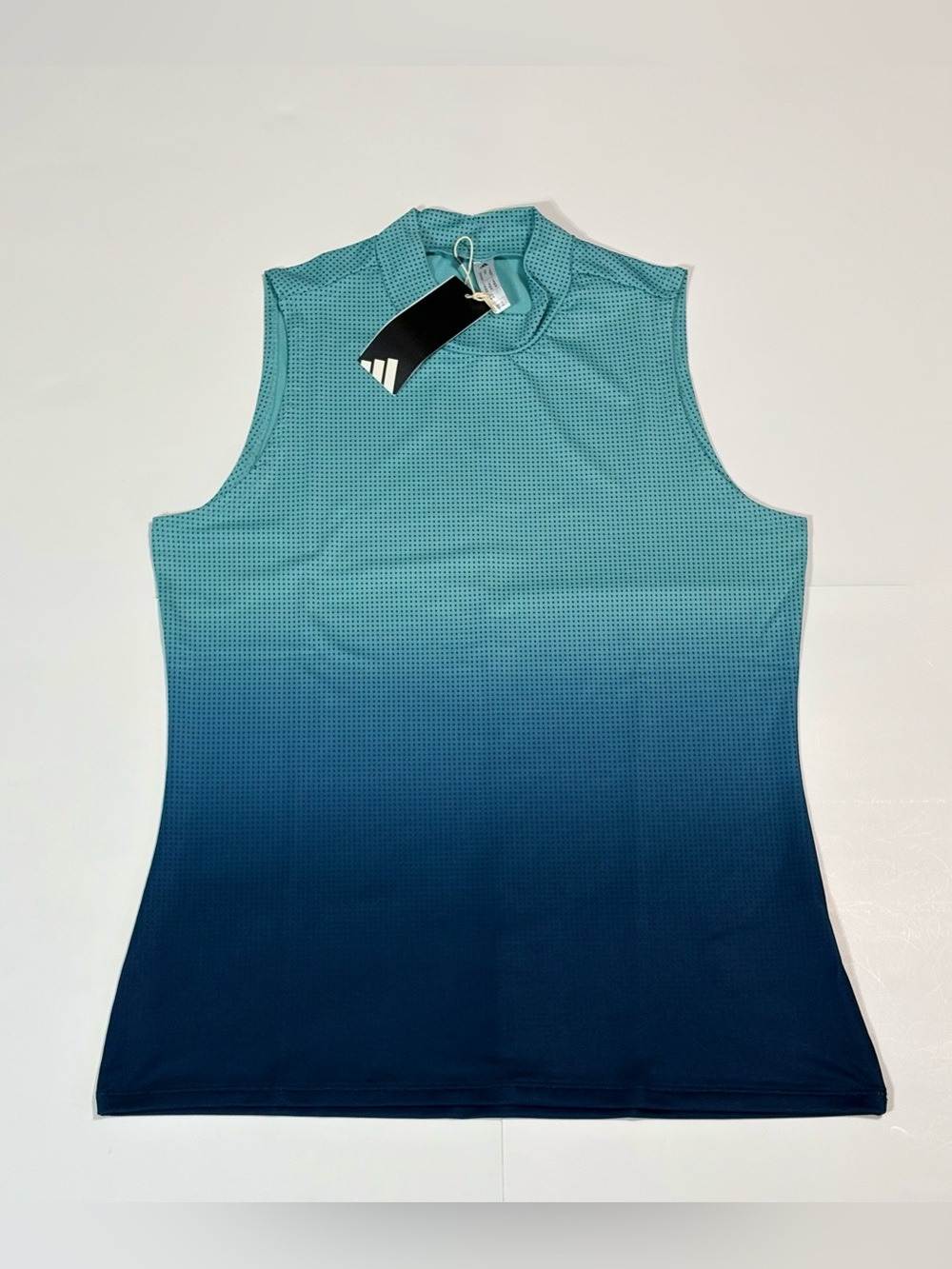 ADIDAS ULTIMATE365 GRADIENT SLEEVELESS MOCK NECK TENNIS GOLF TOP POLO JN8386 NEW